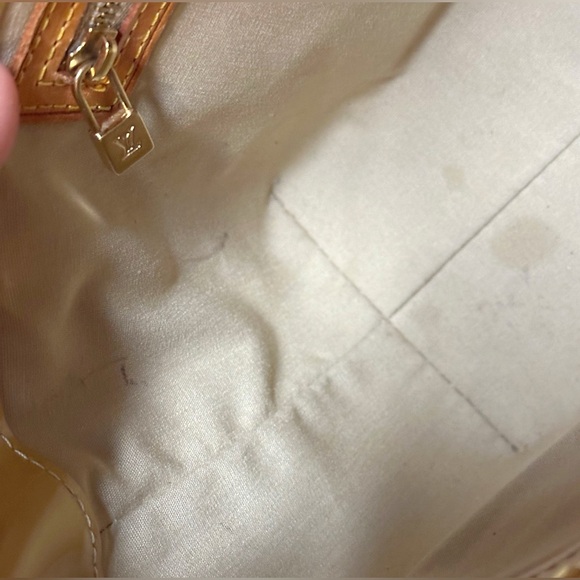 LOUIS VUITTON SMALL HAND BAG/ light yellow color comes with COA bundle - Picture 11 of 16